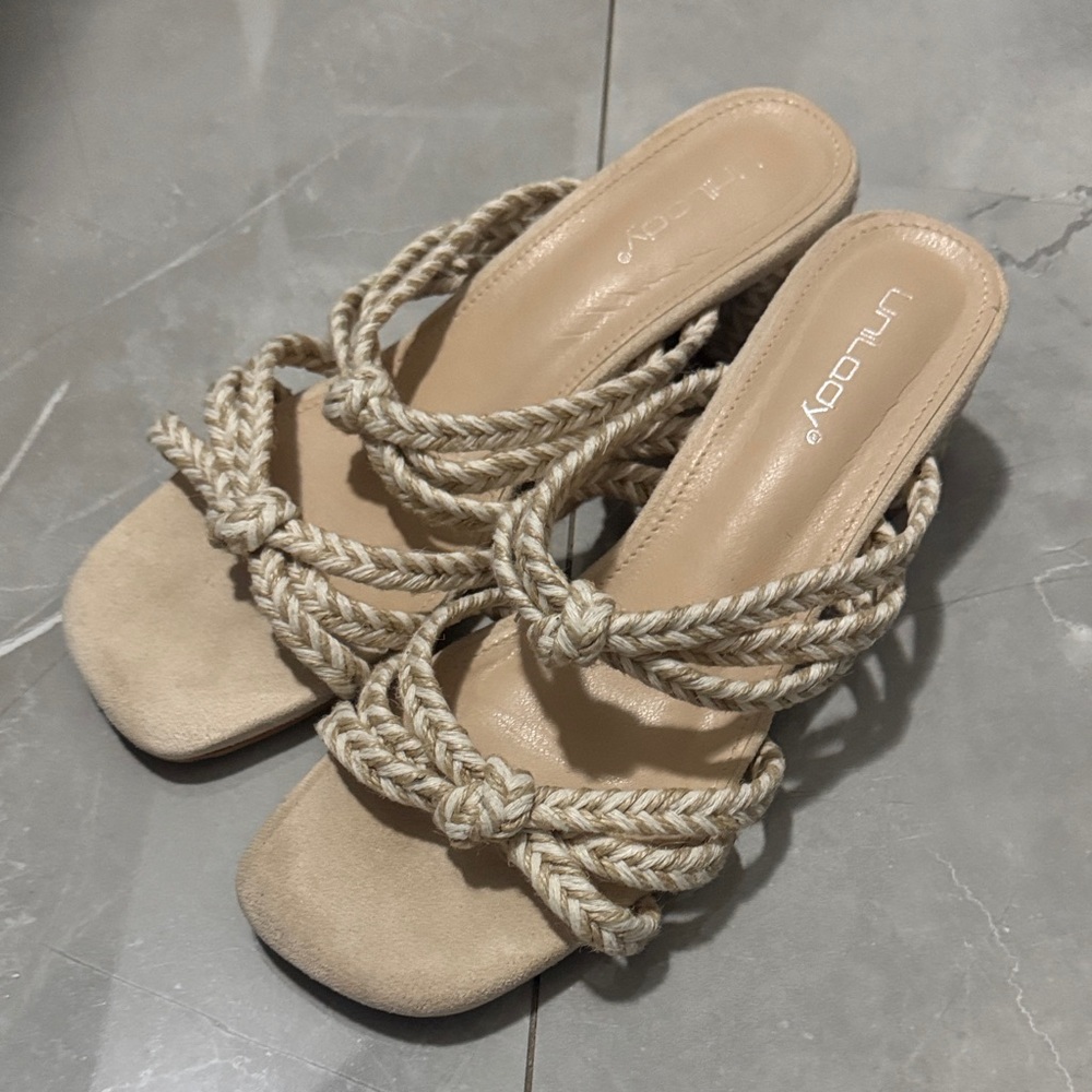 Unlology Women's Tan Braided Sandals
